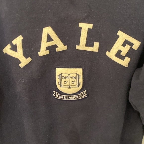 VINTAGE Champion Yale Sweatshirt XS Blue Bulldogs USA unisex - Picture 2 of 5